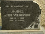 RENSBURG Johannes, Janse van 1902-1969