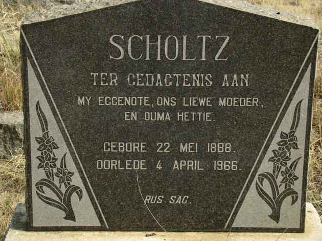 SCHOLTZ Hettie 1888-1966