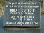TOIT Dinah, de voorheen GELDENHUYS nee THERON 1894-1980