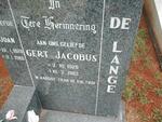 LANGE Gert Jacobus, de 1928-1982 & Joan 1929-1986