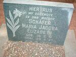 SCHAFER Maria Jacoba Elizabeth 1916-1957