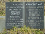 ? Rudolph Marthinus 1889-1974 & Elizabeth Gertruida Petronella 1894-1980