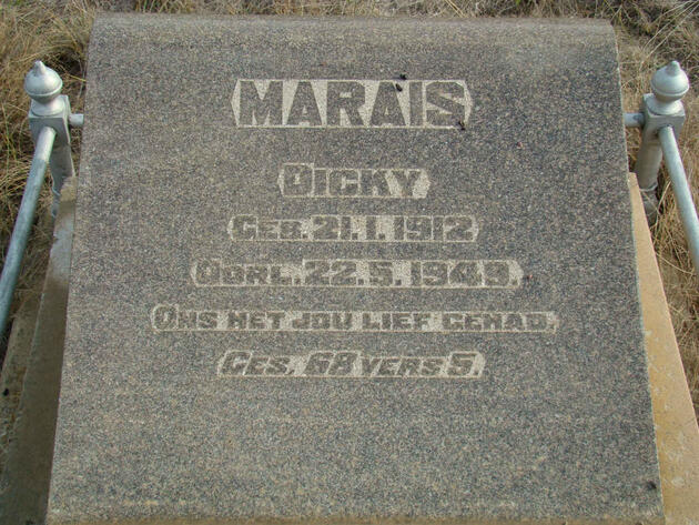 MARAIS Dicky 1912-1949