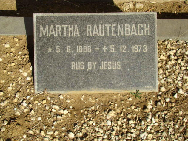 RAUTENBACH Martha 1888-1973