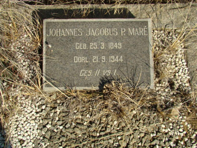MARE Johannes Jacobus P. 1849-1944