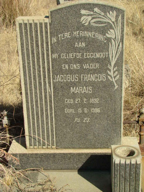 MARAIS Jacobus Francois 1892-1966