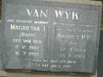 WYK Andries P.P., van 1899-1969 & Magrietha J. VAN DYK 1907-1993