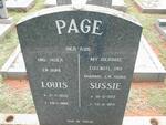 PAGE Louis 1920-1998 & Sussie 1922-1972