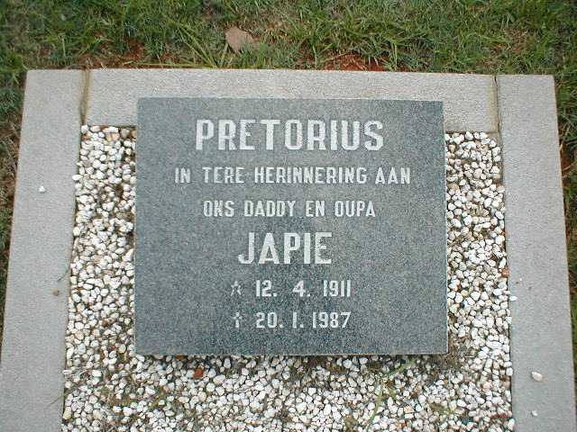 PRETORIUS Japie 1911-1987