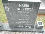 WYK Maria Gertruida, van nee KOSTER 1921-1976