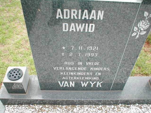 WYK Adriaan Dawid, van 1921-1993