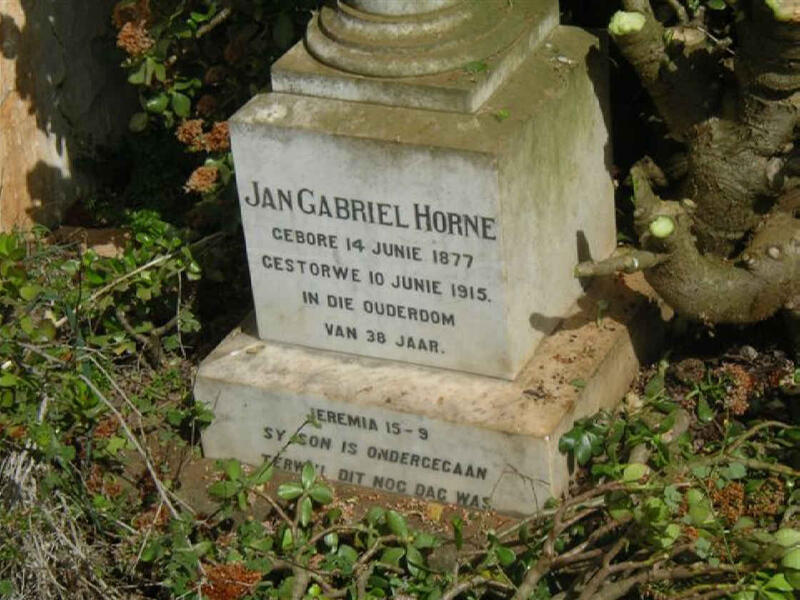 HORNE Jan Gabriel 1877-1915