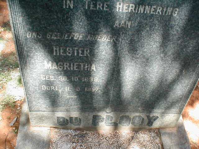 PLOOY Hester Magrietha, du 1898-1957