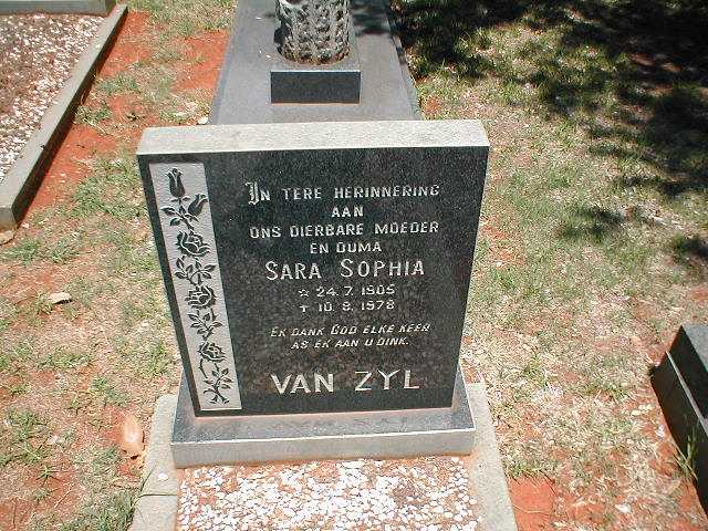 ZYL Sara Sophia, van 1905-1978