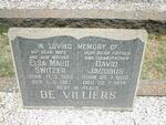 VILLIERS David Jacobus, de 1896-1974 & Elsa Maud Switzer 1898-1967