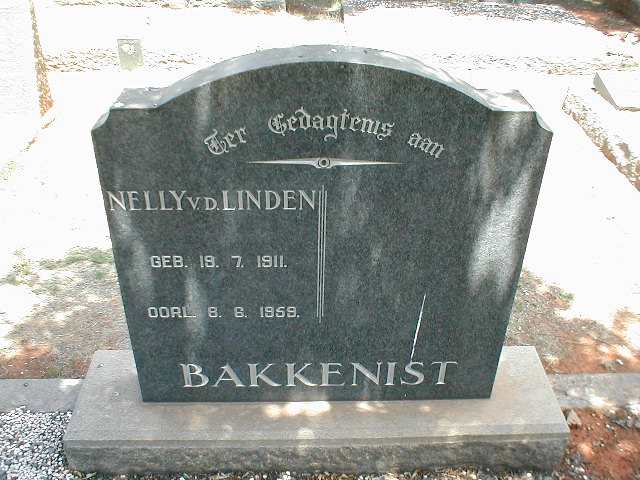BAKKENIST Nelly nee V.D. LINDEN 1911-1959