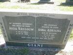 GIANI Jozua Rossouw 1904-1981 & Anna Adriana DE VILLIERS 1911-1994