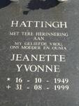 HATTINGH Jeanette Yvonne 1949-1999