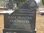NIEKERK Iesea Francina, van 1934-1981