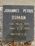 DOMAN Johannes Petrus 1976-1977
