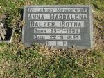 BALZER Anna Magdalena nee BOTHA 1892-1953