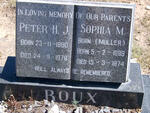 ROUX Peter H. J. 1890-1976 & Sophia M. MULLER 1899-1974