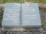 PURDON Arthur Thomas -1957 & Ruby Irene FORWARD -1960