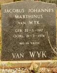 WYK Jacobus Johannes Marthinus, van 1917-1974