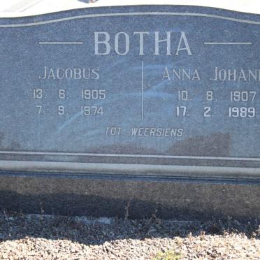 BOTHA Jacobus 1905-1974 &amp; Anna Johanna 1907-1989