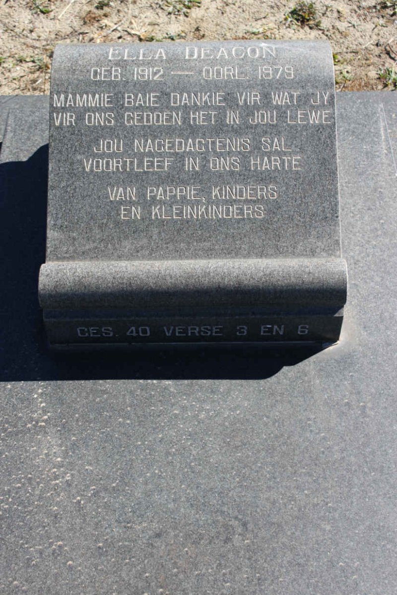 DEACON Ella 1912-1979