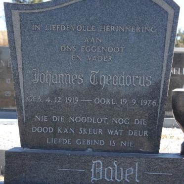 DAVEL Johannes Theodorus 1919-1976