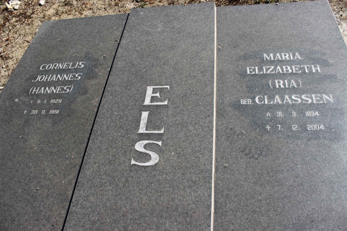 ELS Cornelis Johannes 1929-1991 &amp; Maria Elizabeth CLAASSEN 1934-2004