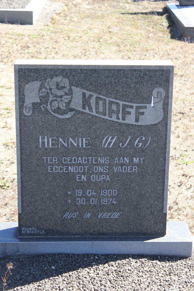 KORFF Hennie (H.J.G.) 1900-1974