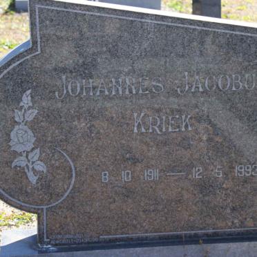 KRIEK Johannes Jacobus 1911-1993