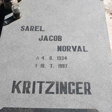 KRITZINGER Sarel Jacob Norval 1934-1997