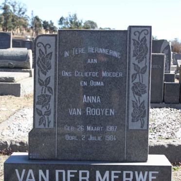 MERWE Anna, van der nee VAN ROOYEN 1907-1984