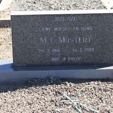 MOSTERT M.C. 1915-1989