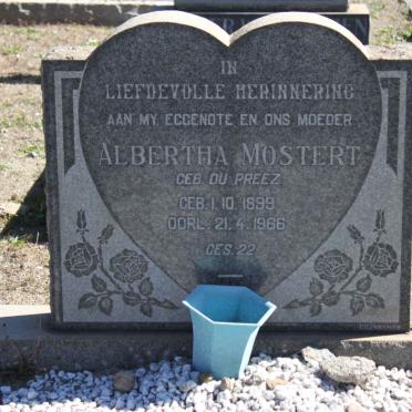 MOSTERT Albertha nee DU PREEZ 1899-1966