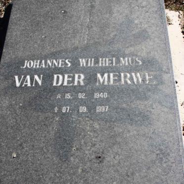 MERWE Johannes Wilhelmus, van der 1940-1997