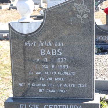 MULLER Elsie Gertruida 1937-1989