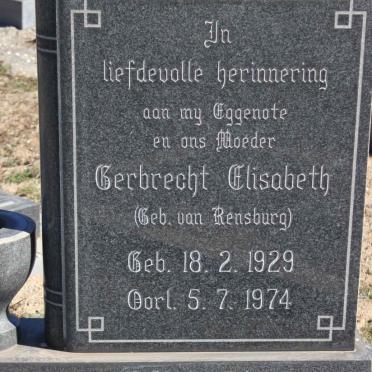 NIEKERK Gerbrecht Elisabeth, van nee VAN RENSBURG 1929-1974