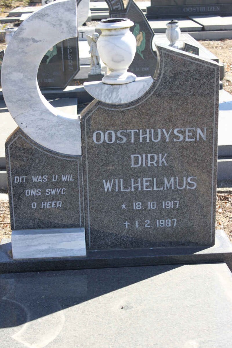 OOSTHUYSEN Dirk Wilhelmus 1917-1987