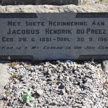PREEZ Jacobus Hendrik, du 1881-1960
