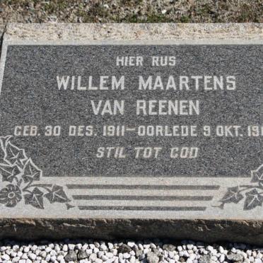 REENEN Willem Maartens, van 1911-1962