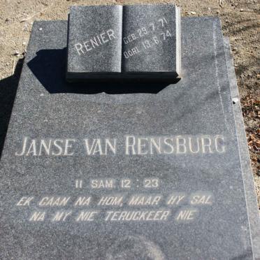 RENSBURG Renier, Janse van 1971-1974