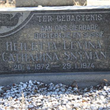 SNYMAN Heiletta Levina Catharina 1972-1974