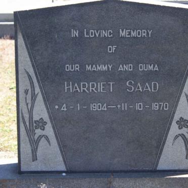 SAAD Harriet 1904-1970