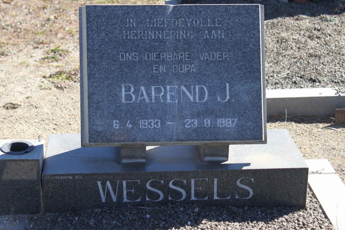 WESSELS Barend J. 1933-1987