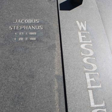 WESSELS Jacobus Stephanus 1905-1991 &amp; Maria Hendrika 1911-2002 