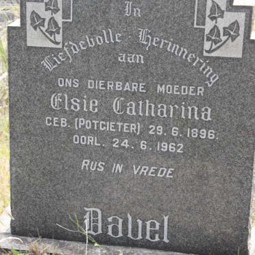 DAVEL Elsie Catharina nee POTGIETER 1896-1962